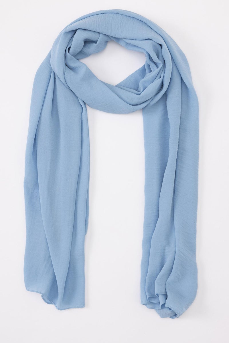 DeFacto Blue Woman Woman Basic Hijab Shawl Casual - Image 4